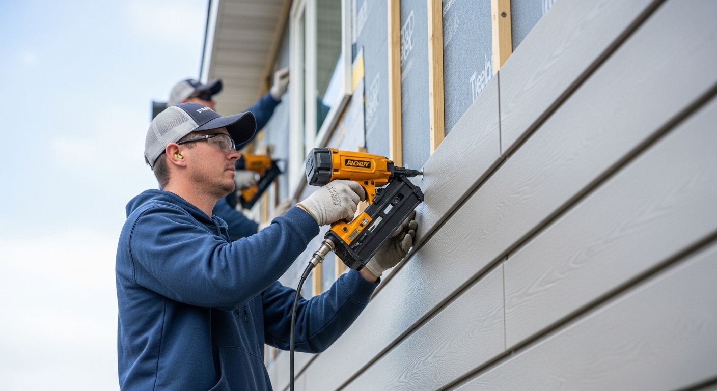 Installing residential fiber cement siding with precision and care